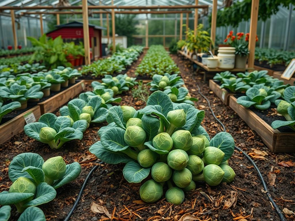 Harvesting Brussels Sprouts