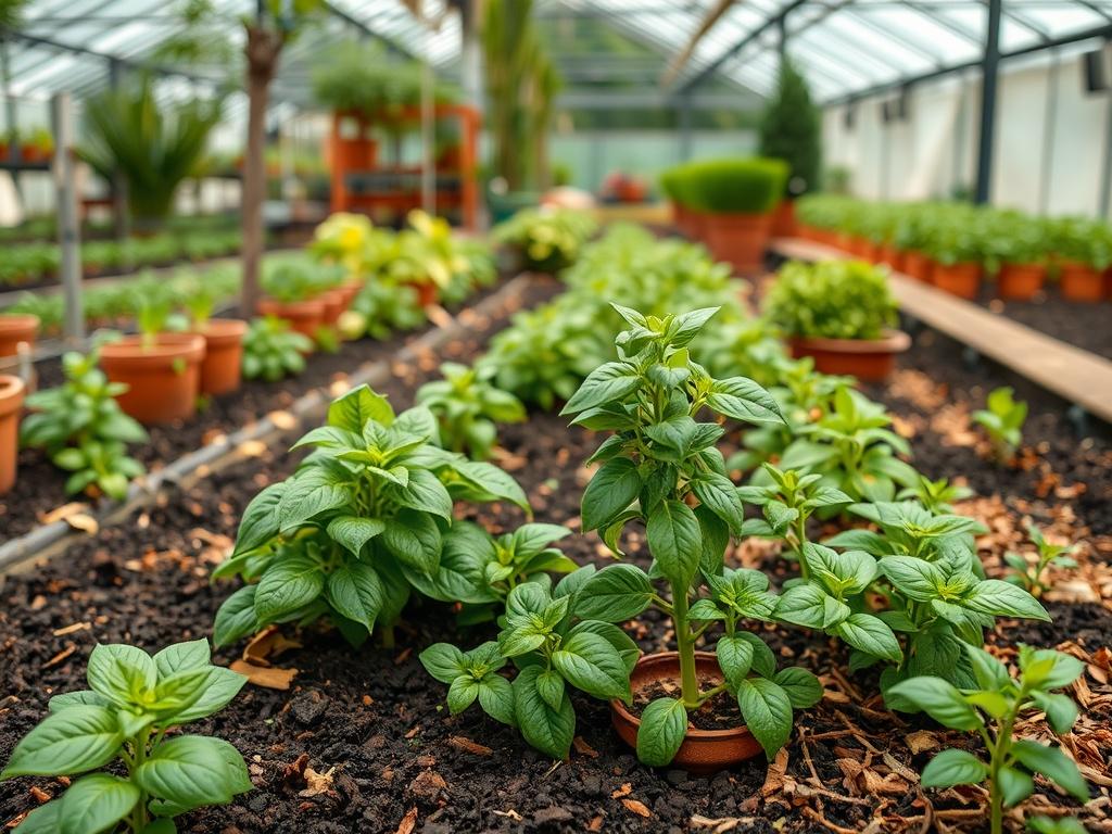 Harvesting Fresh Basil