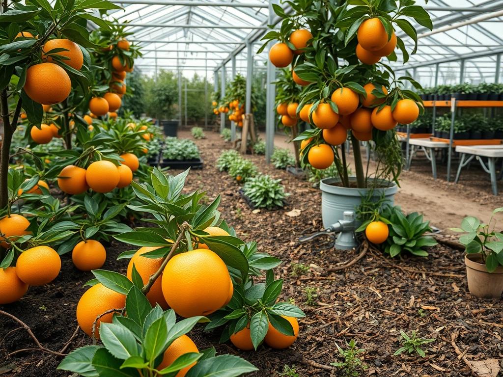 Harvesting Fresh Oranges