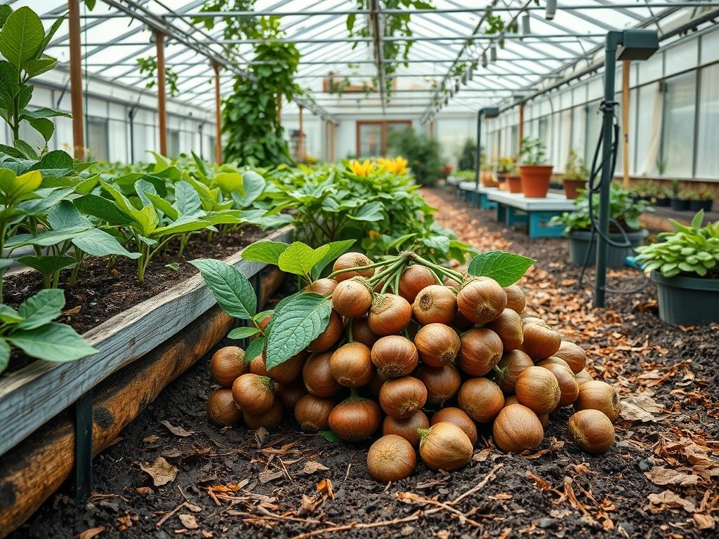 Harvesting Garden Chestnuts