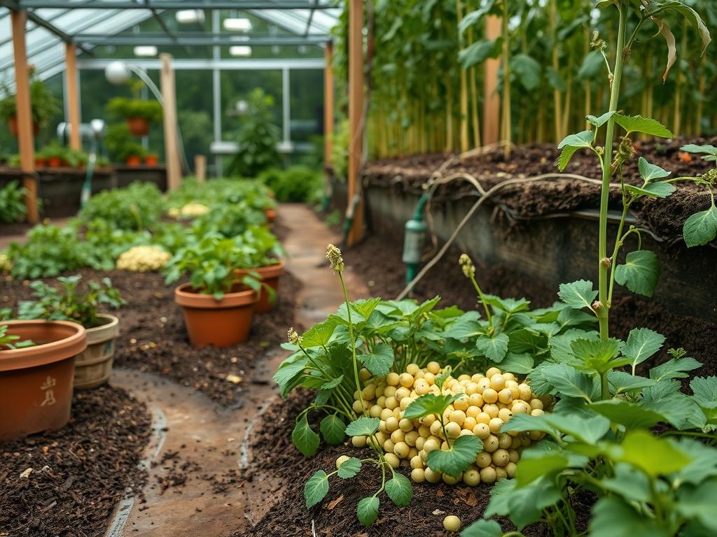 Harvesting Garden Chickpeas