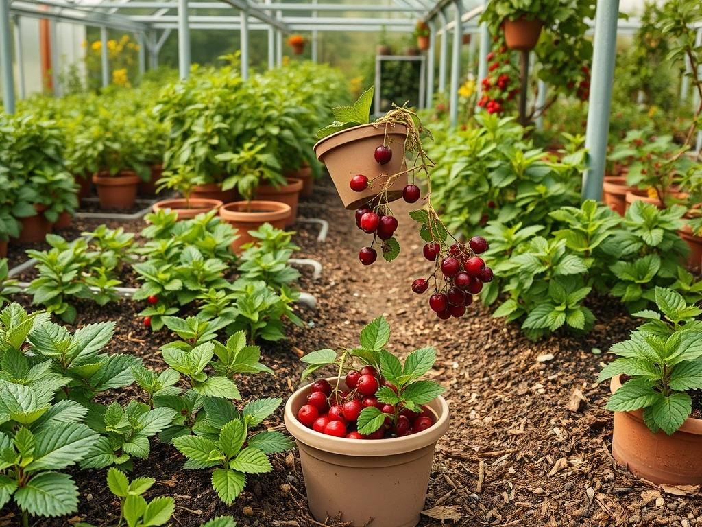 Harvesting Garden Cranberries