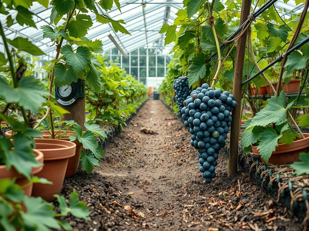 Harvesting Garden Grapes
