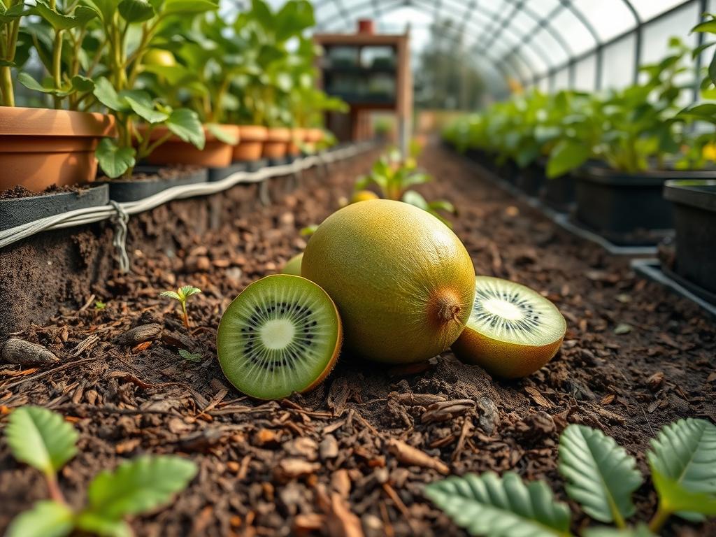 Harvesting Garden Kiwifruit