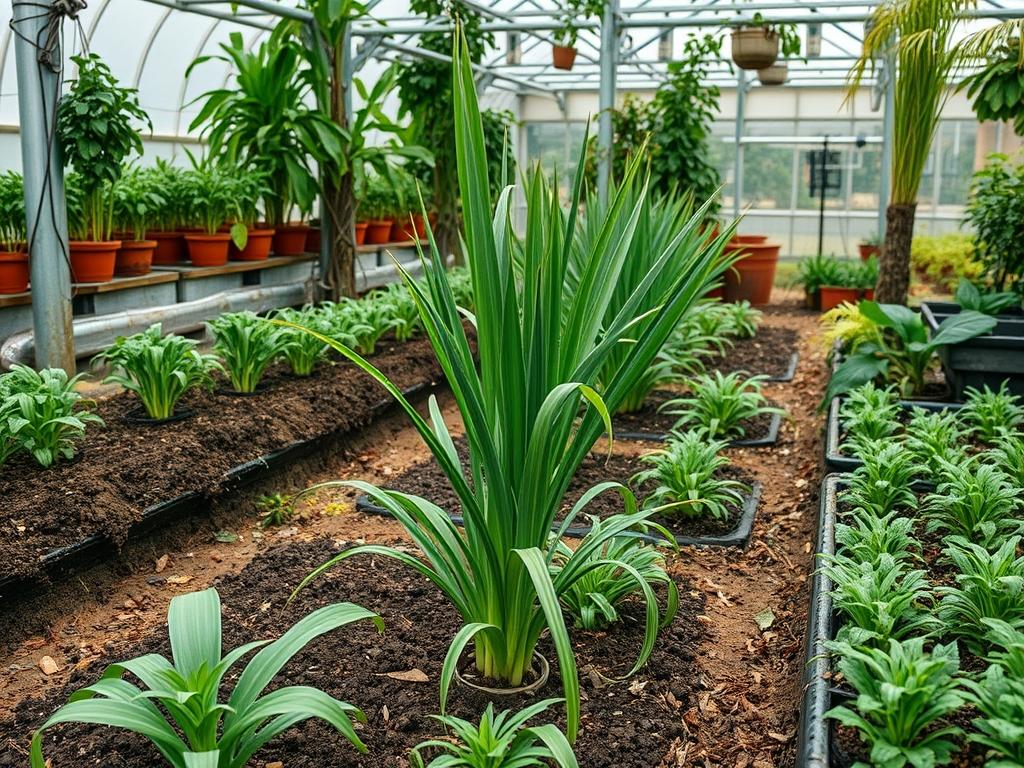 Harvesting Garden Lemongrass