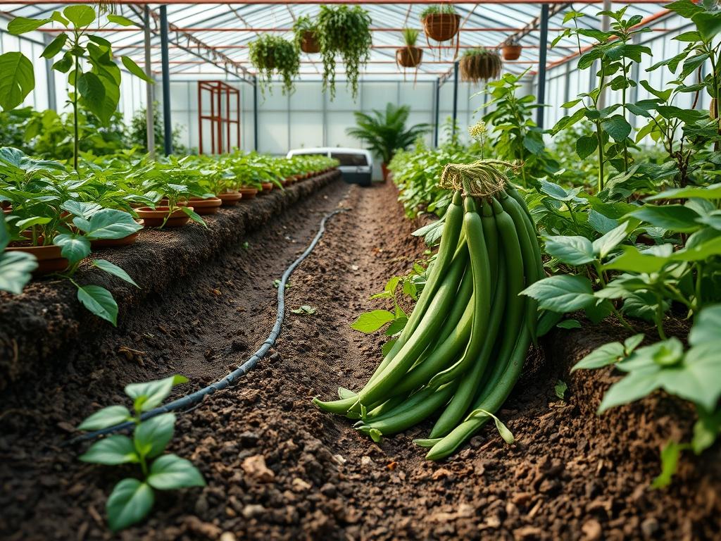 Harvesting Garden Navy Beans
