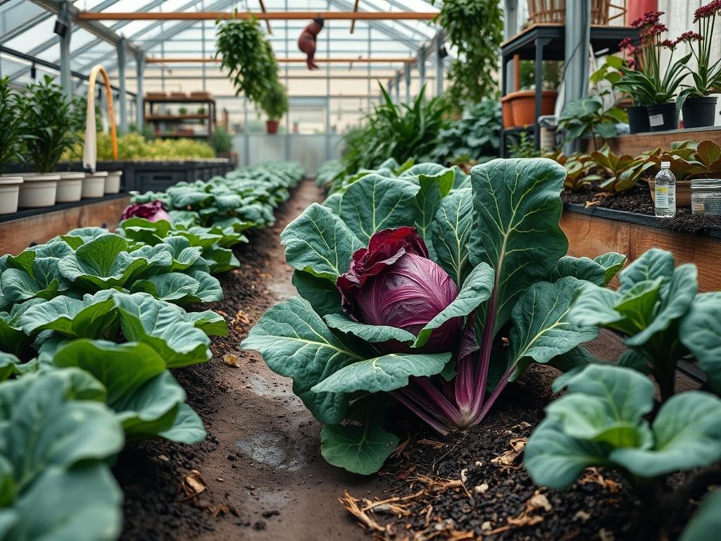 Harvesting Garden Radicchio