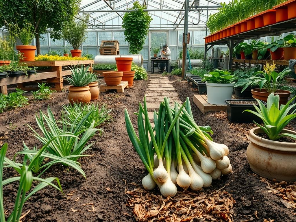 Harvesting Garden Shallots