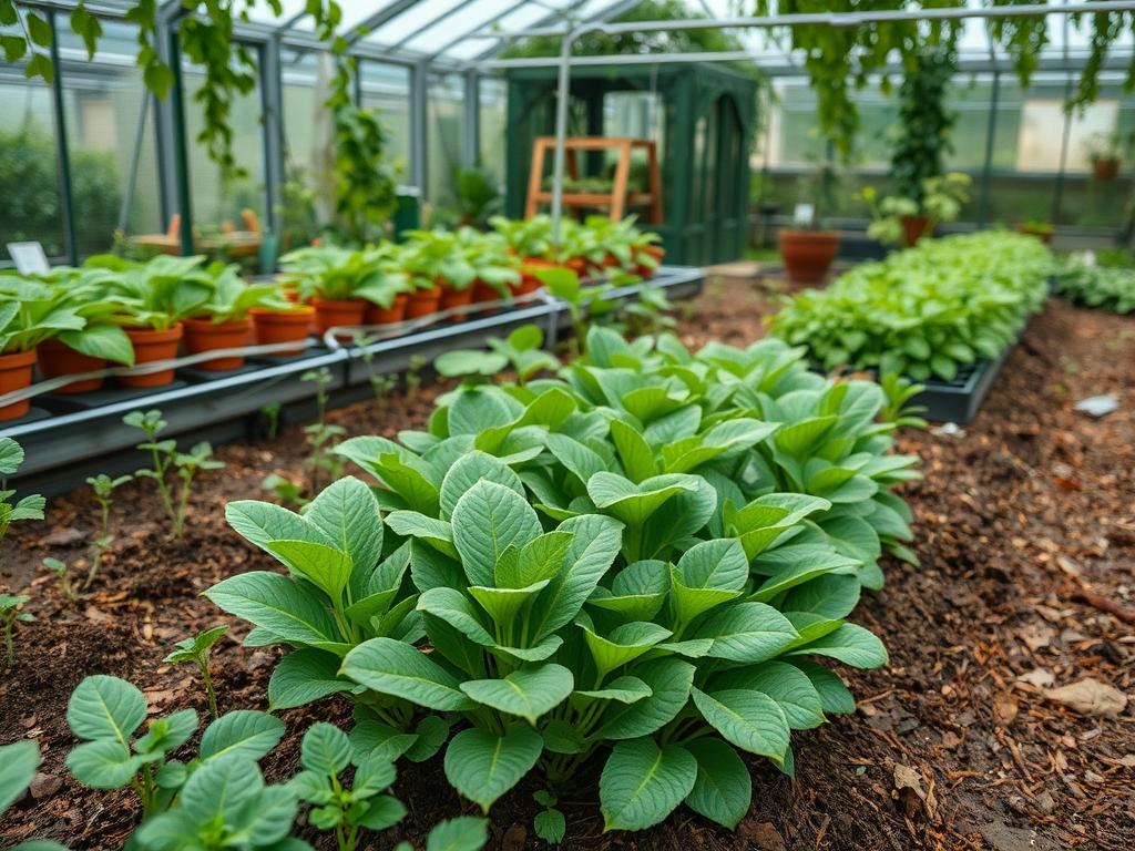 Harvesting Garden Tatsoi