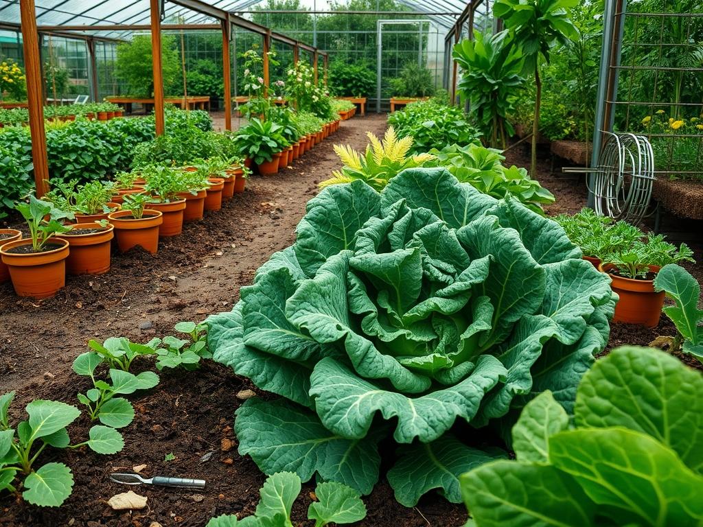 Harvesting Leafy Kale