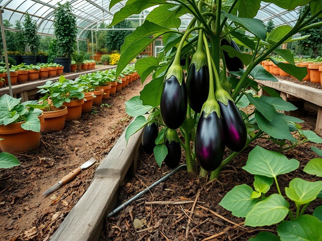 Picking Eggplant Fruits