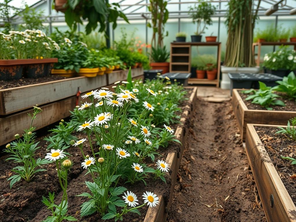 Picking Fresh Chamomile