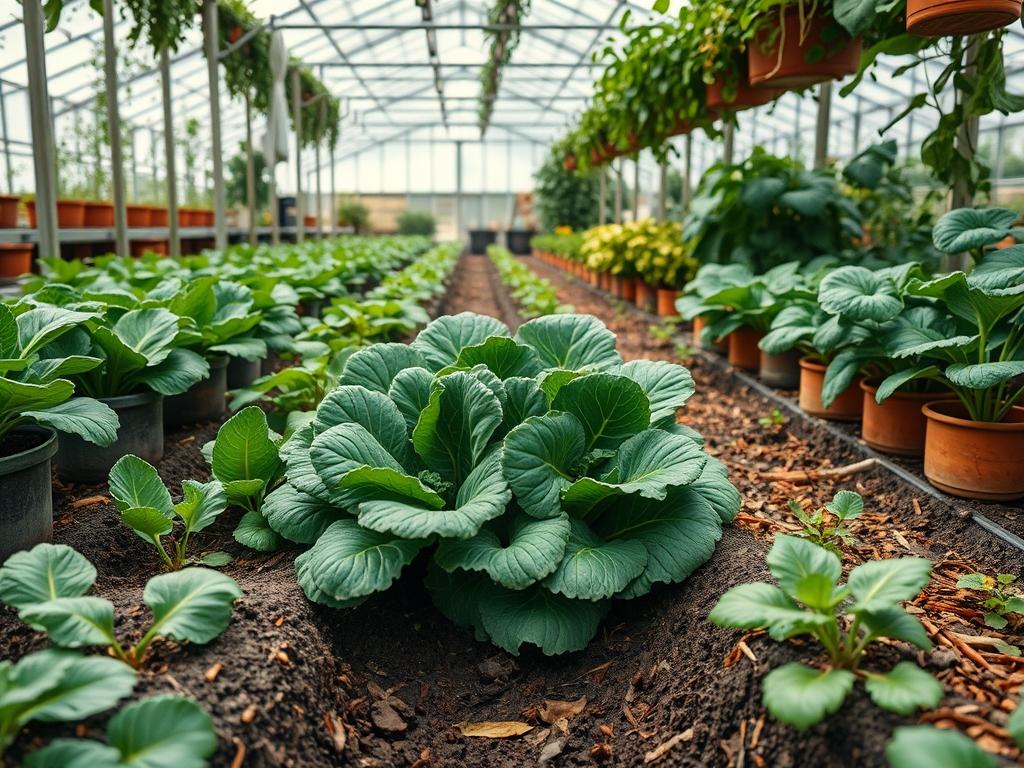 Picking Fresh Collard Greens