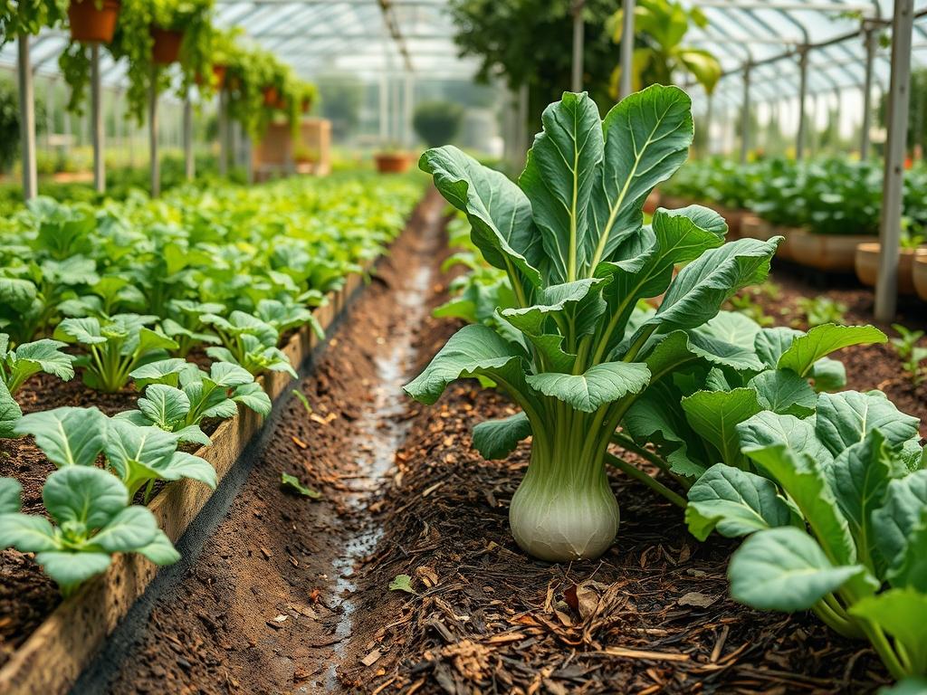 Picking Fresh Kohlrabi