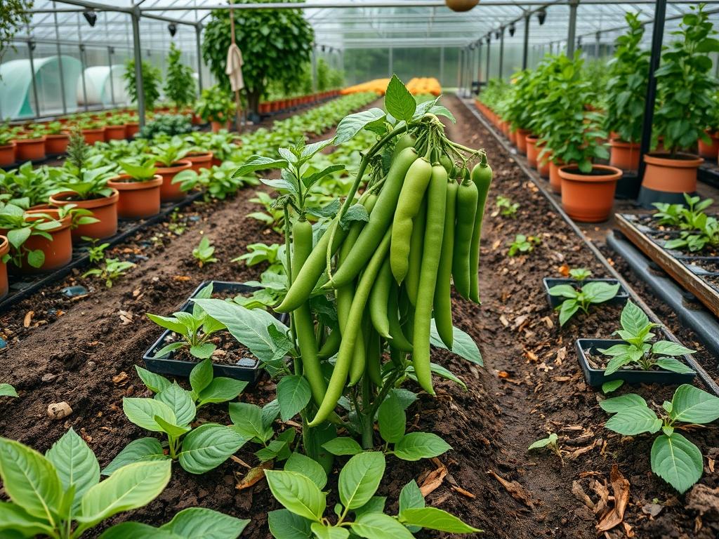 Picking Fresh Lima Beans