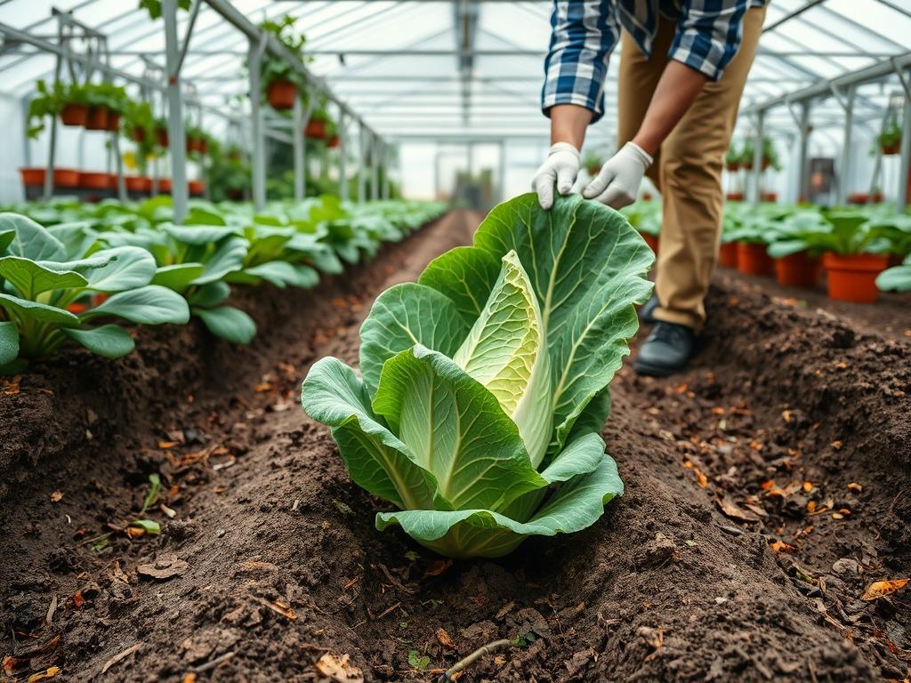 Picking Fresh Napa Cabbage