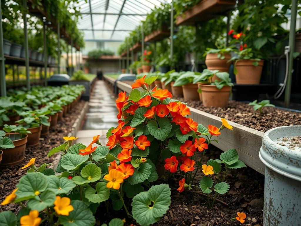Picking Fresh Nasturtiums