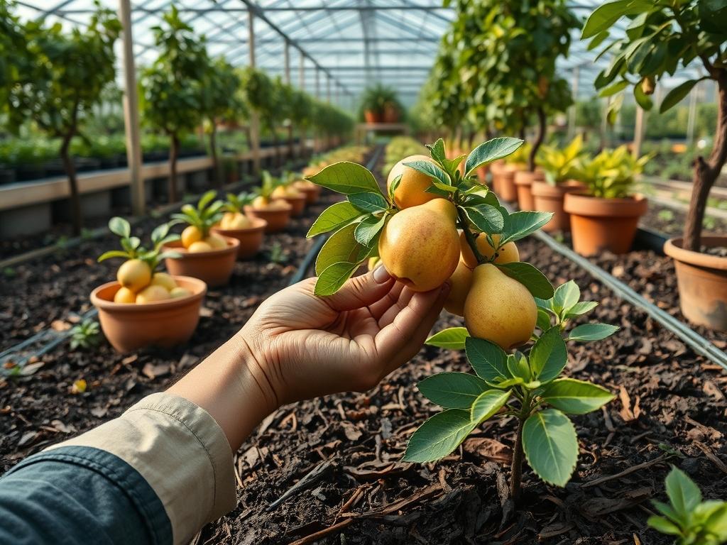 Picking Fresh Quince