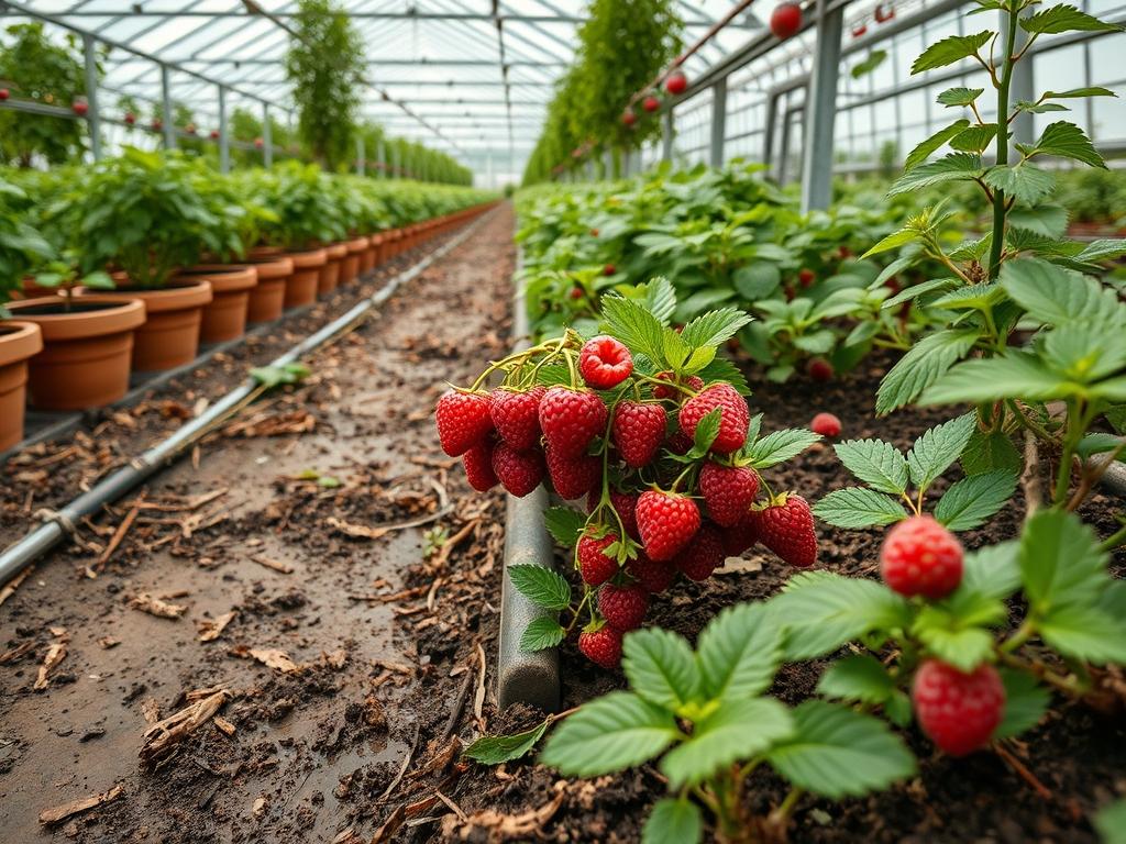 Picking Fresh Raspberries