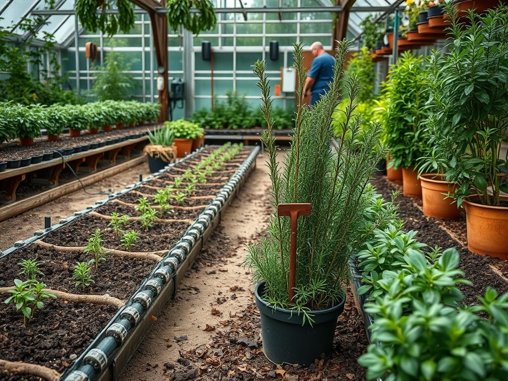 Picking Fresh Rosemary