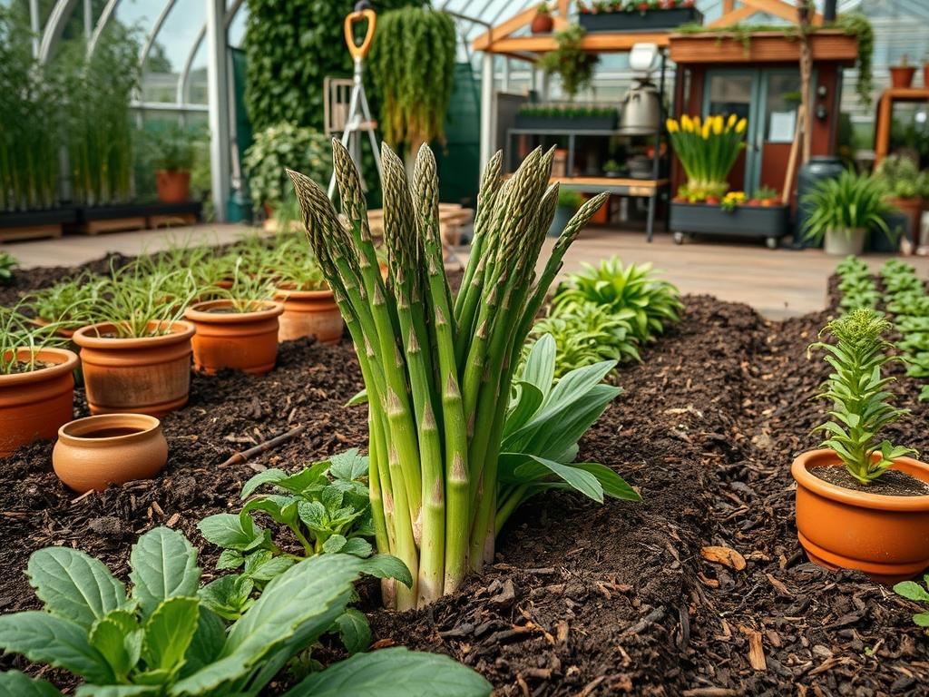 Picking Garden Asparagus