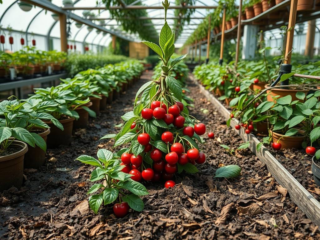 Picking Garden Cherries