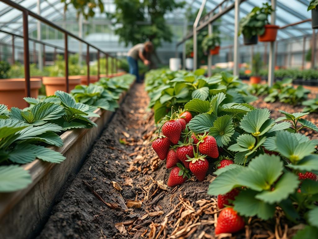 Picking Ripe Strawberries