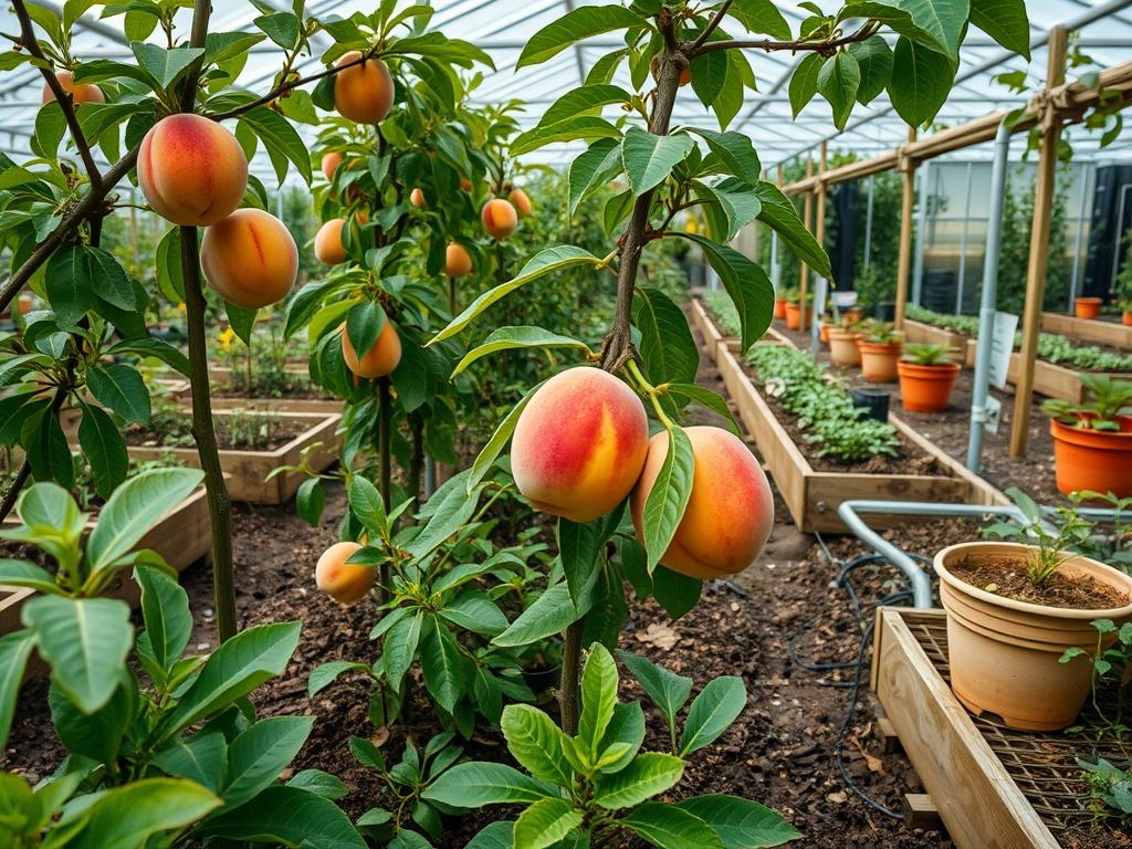 Picking Tree-Ripened Peaches