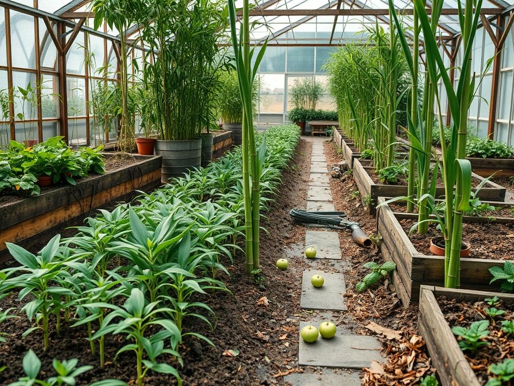 Harvesting Garden Bamboo Shoots