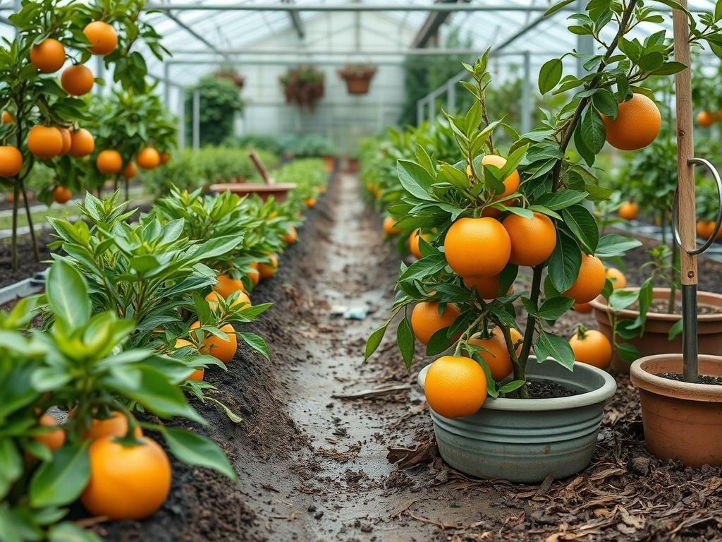 Harvesting Garden Clementines