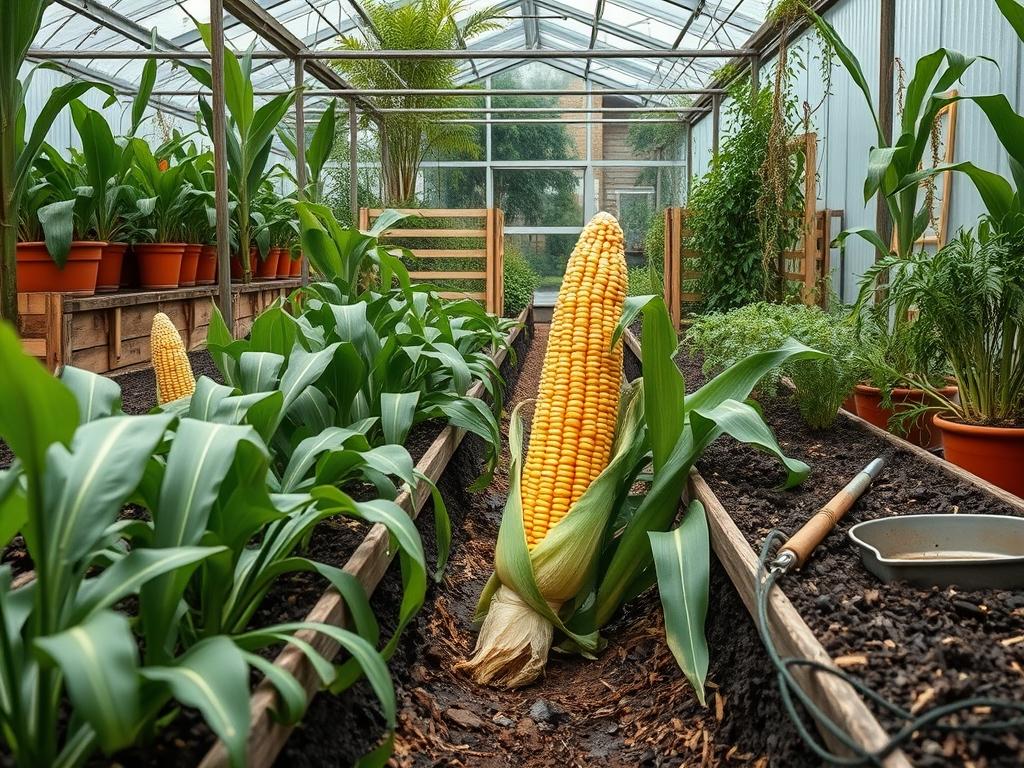 Harvesting Garden Corn Husks