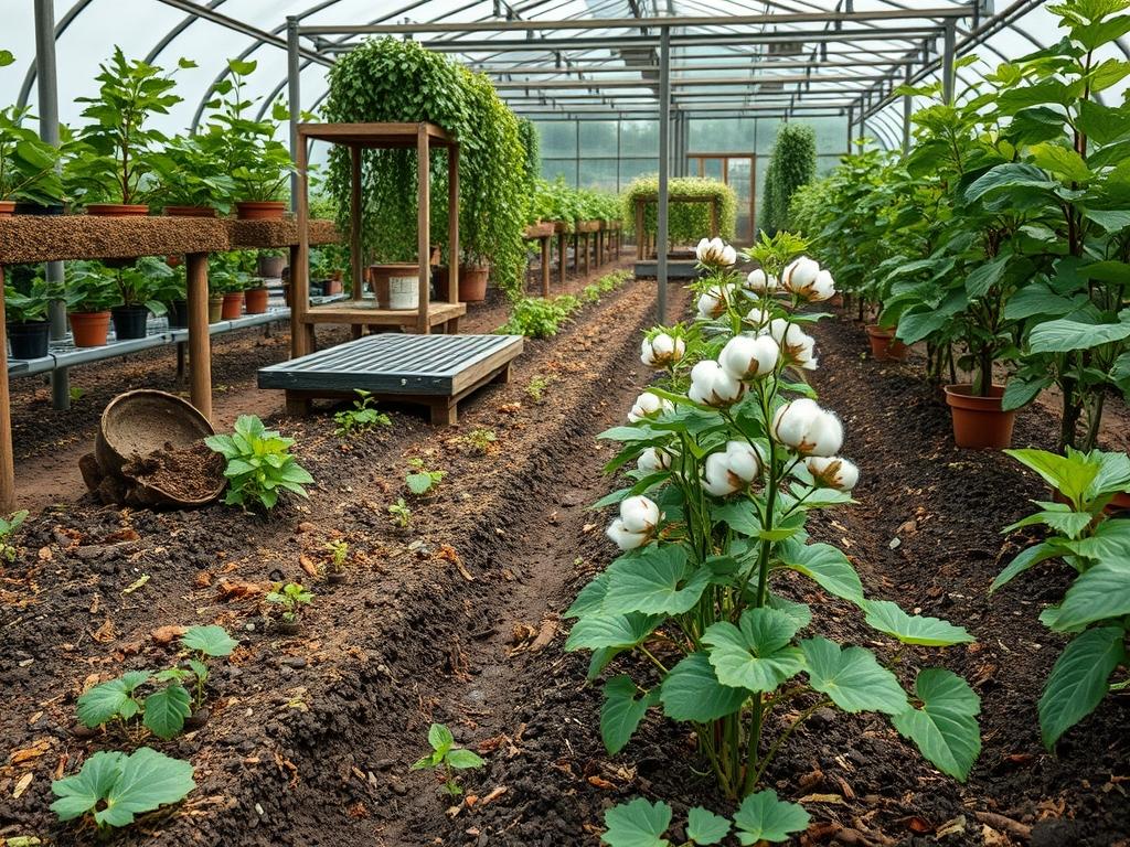 Harvesting Garden Cotton