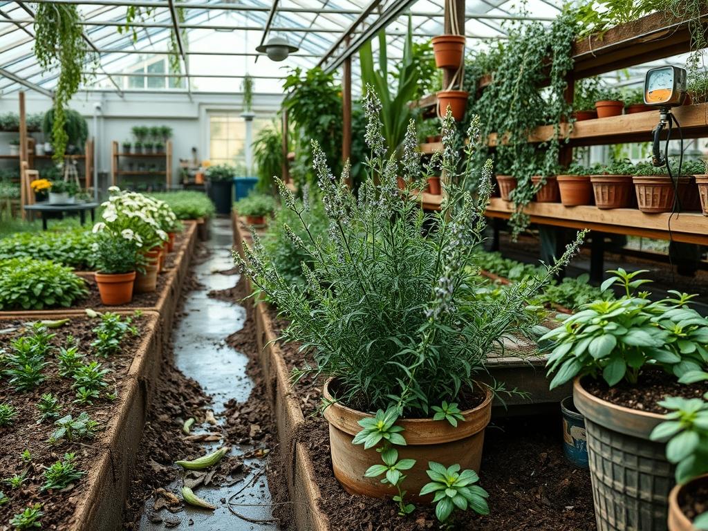 Harvesting Garden Hyssop
