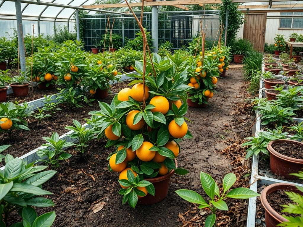 Harvesting Garden Tangerines