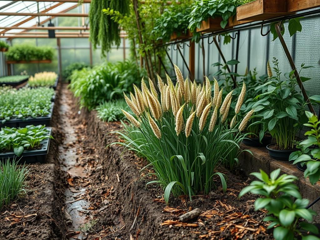 Harvesting Garden Triticale