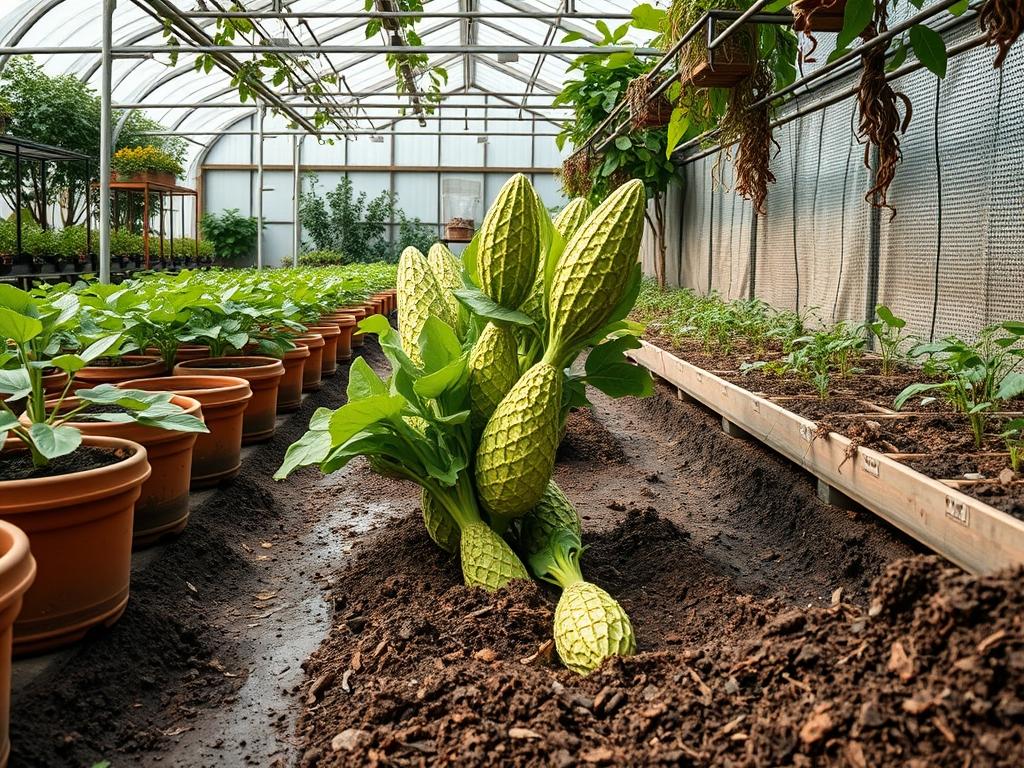 Picking Fresh Loofah Sponges