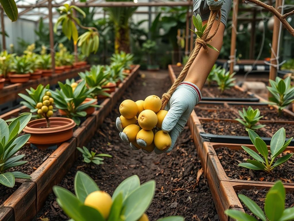 Picking Fresh Macadamias