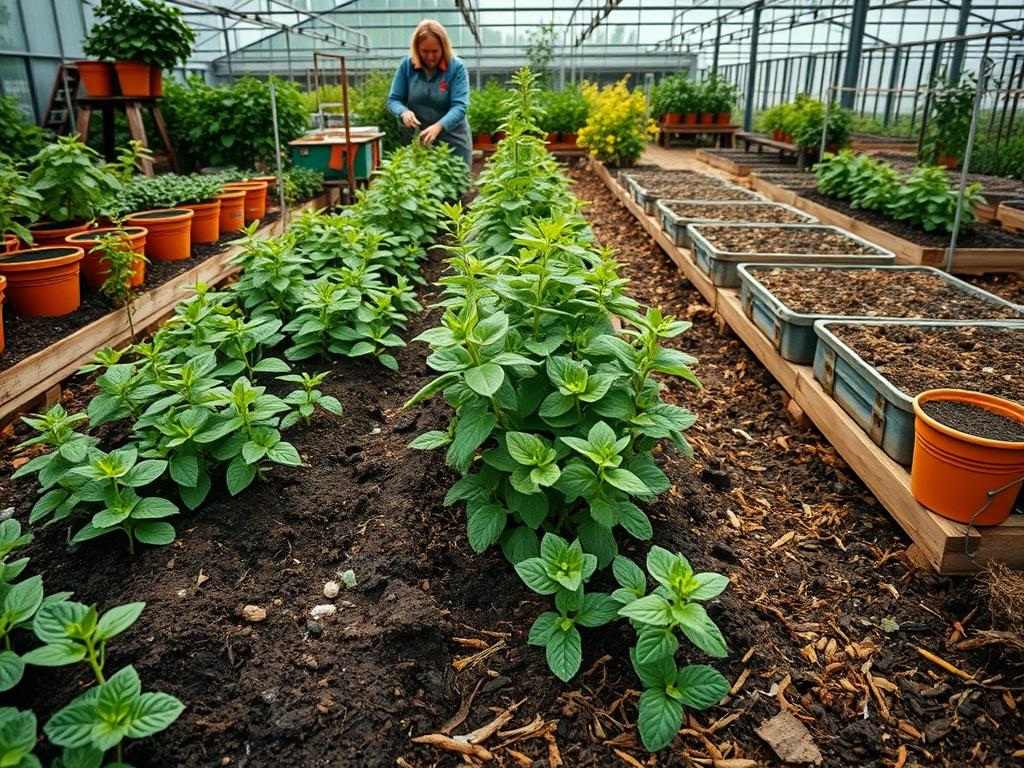 Picking Fresh Spearmint