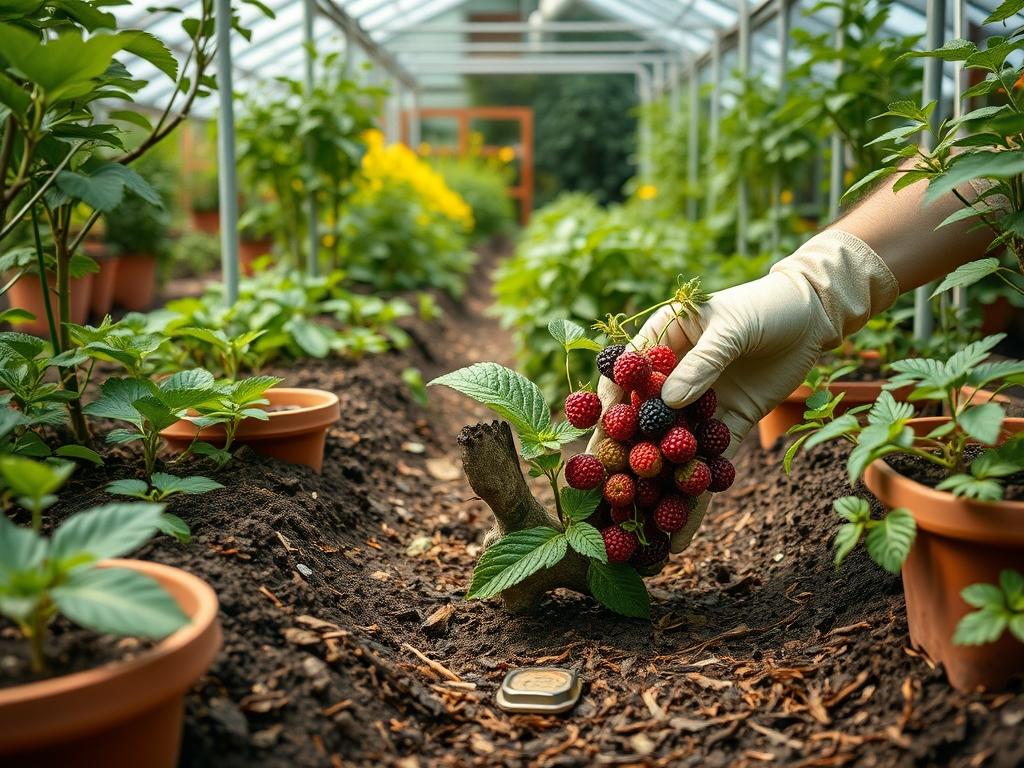 Picking Fresh Tayberries