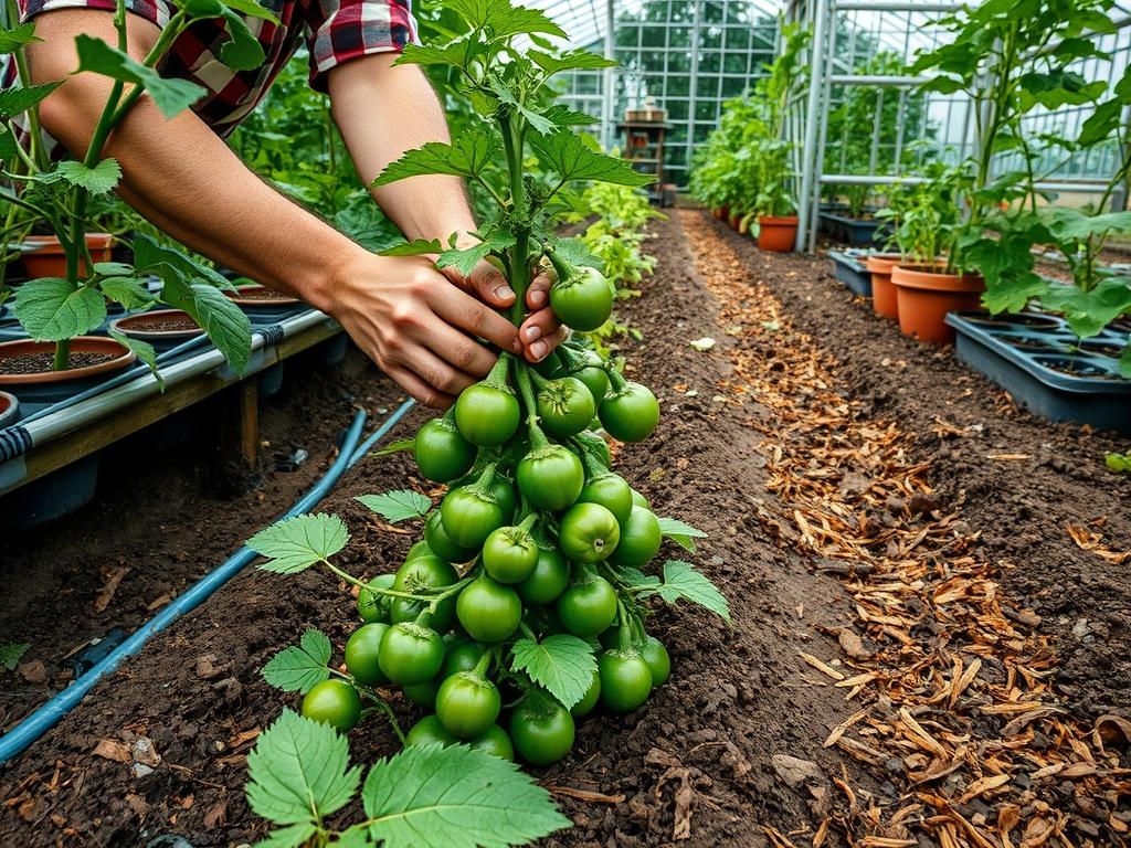 Picking Fresh Tomatillos
