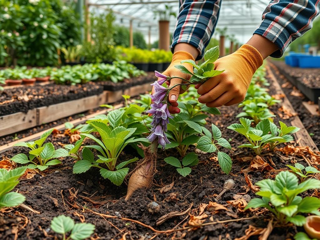 Picking Fresh Valerian Root