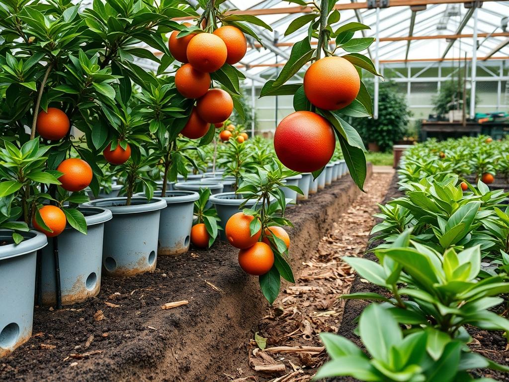 Picking Ripe Blood Oranges